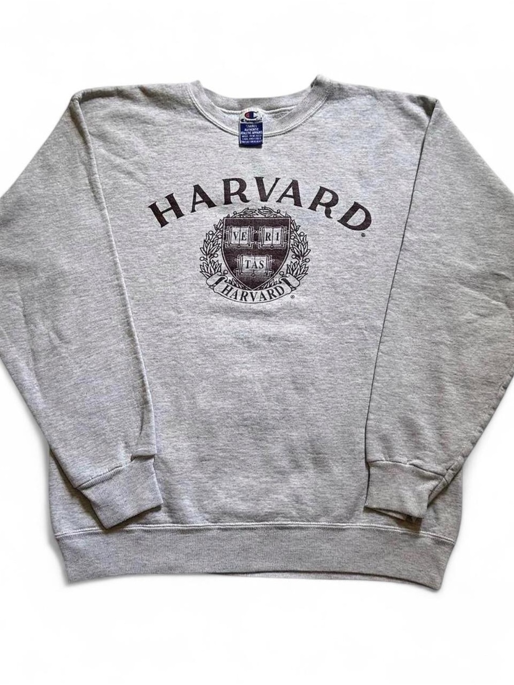 Vintage Champion Harvard Gray Crewneck Sweatshirt S